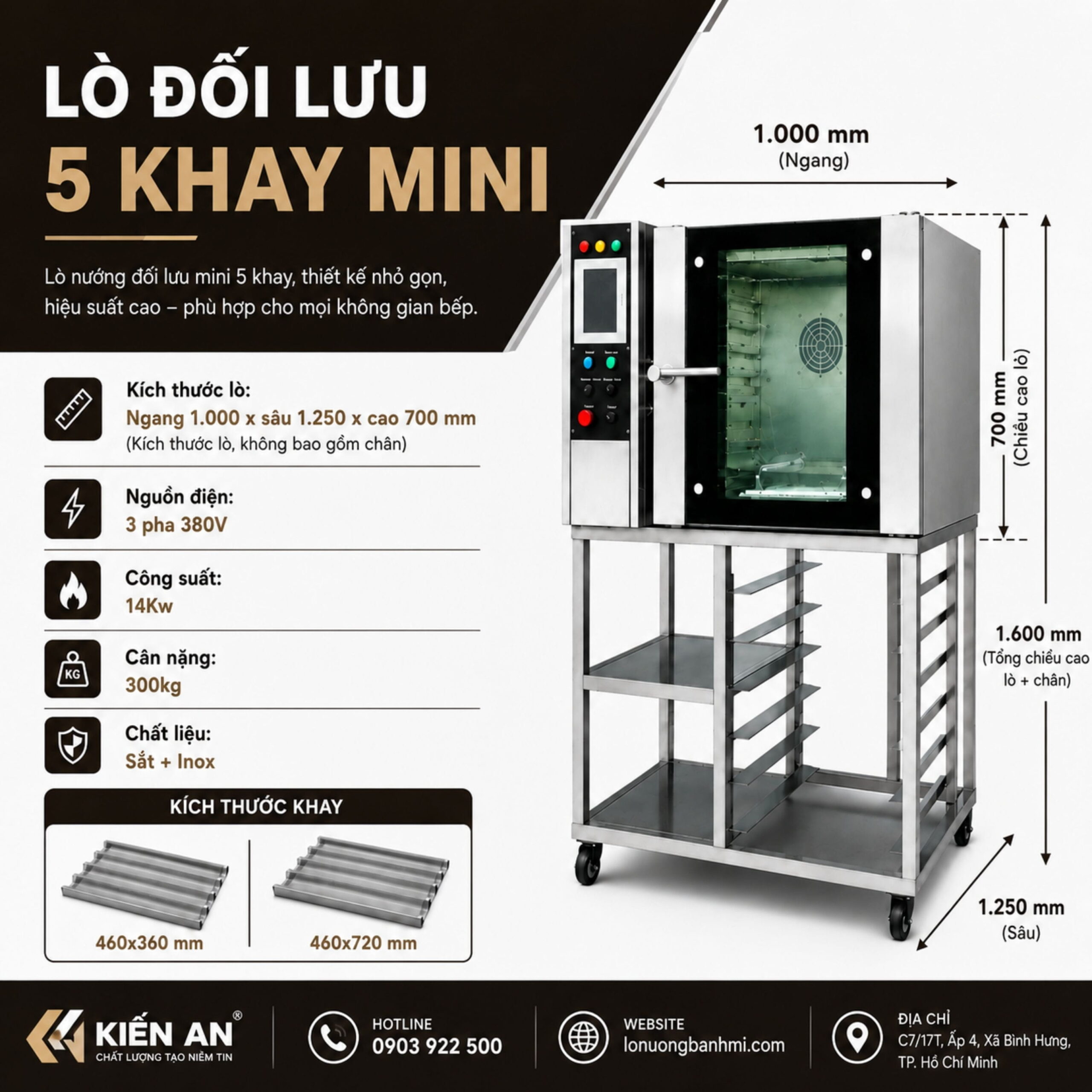Lò nướng đối lưu 5 khay - Ảnh 2
